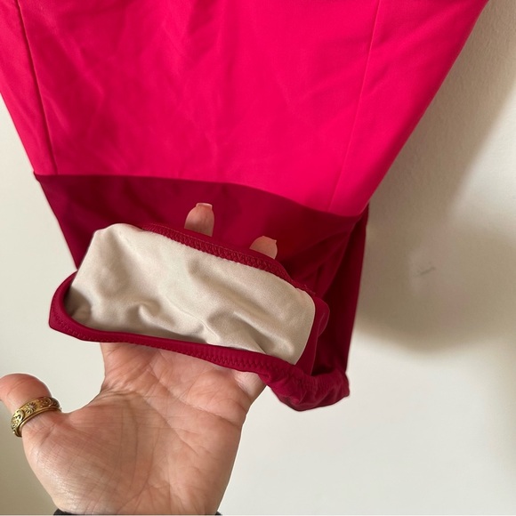 Summersalt The Swan Dive Colorblock One Piece Swimsuit In Hibiscus Lava Size 10 - Picture 4 of 5